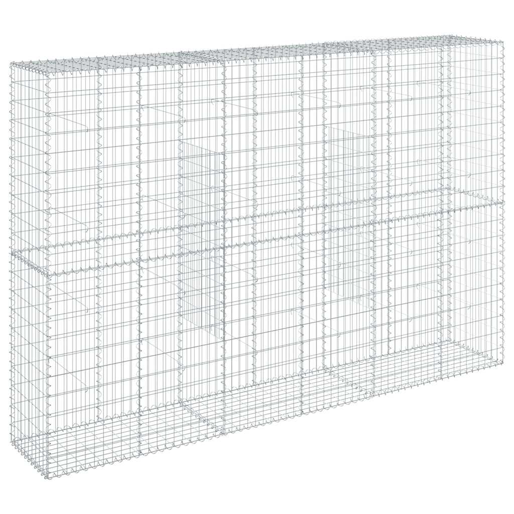 vidaXL Gabione mit Deckel 300x50x200 cm Verzinktes Eisen