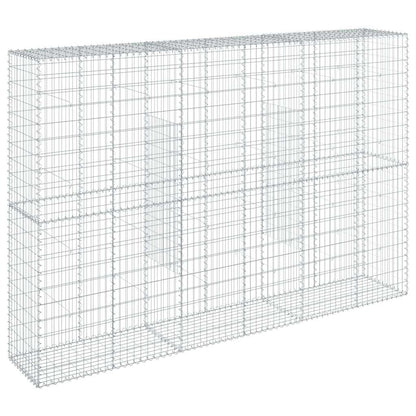 vidaXL Gabione mit Deckel 300x50x200 cm Verzinktes Eisen