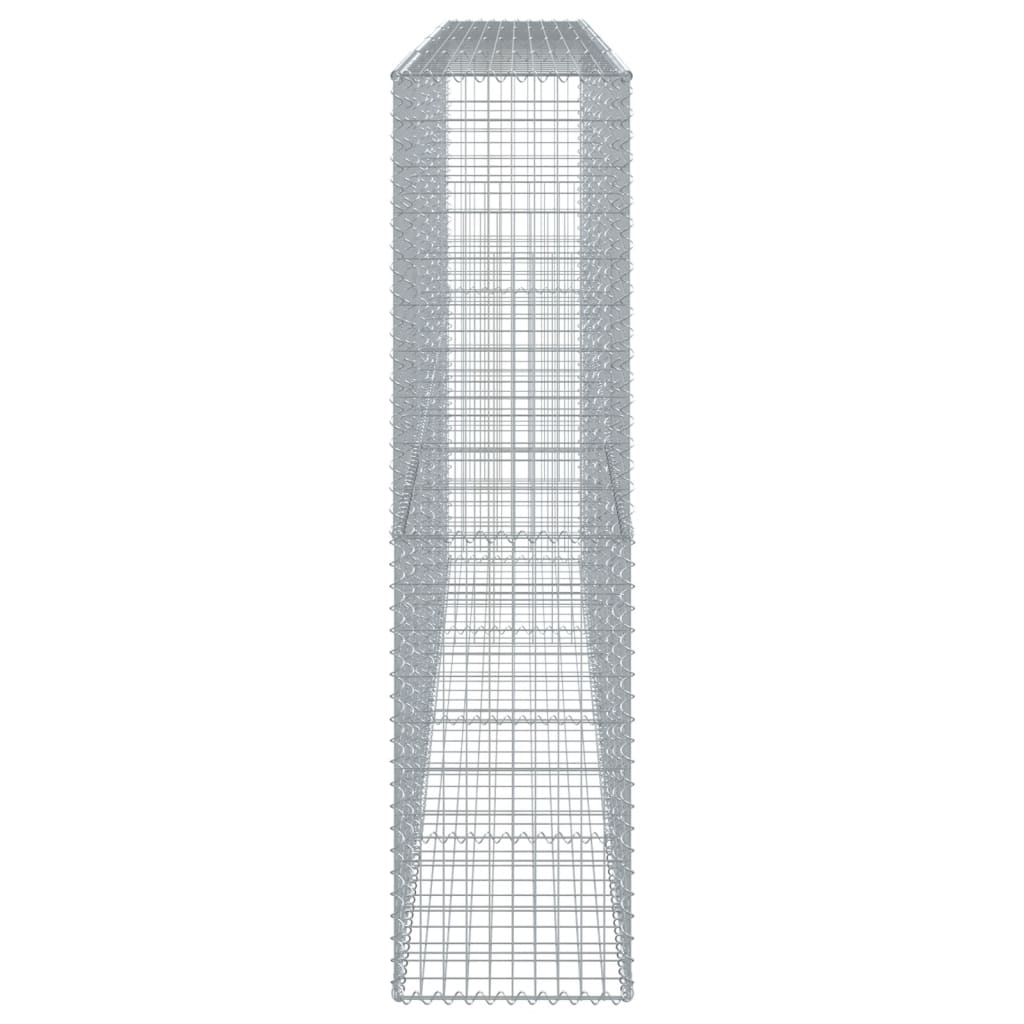 vidaXL Gabione mit Deckel 400x50x200 cm Verzinktes Eisen