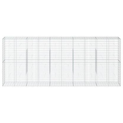 vidaXL Gabione mit Deckel 500x50x200 cm Verzinktes Eisen
