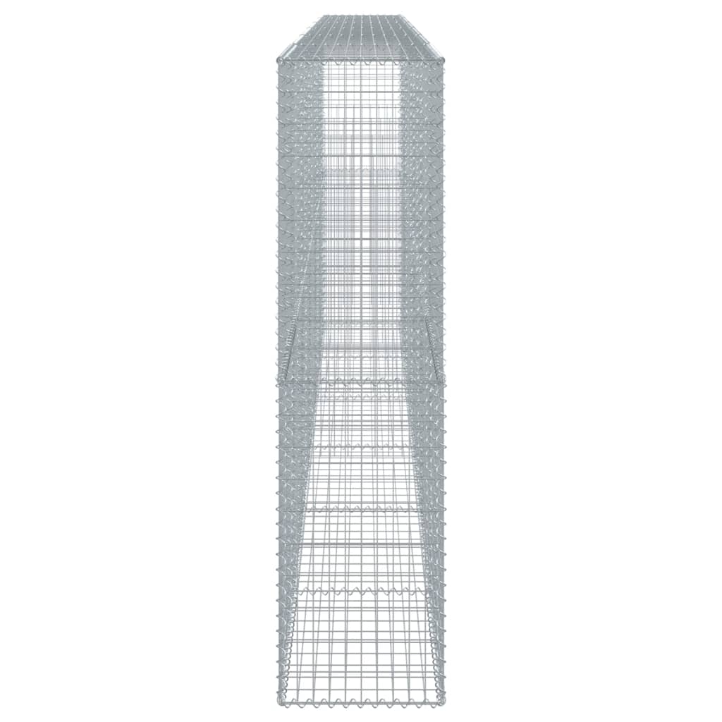 vidaXL Gabione mit Deckel 600x50x200 cm Verzinktes Eisen