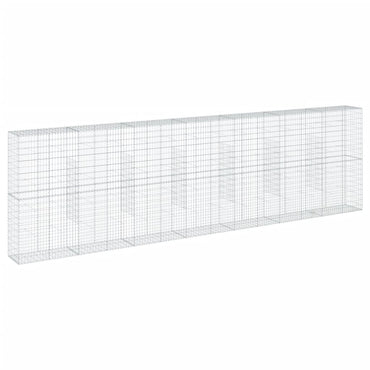 vidaXL Gabione mit Deckel 700x50x200 cm Verzinktes Eisen