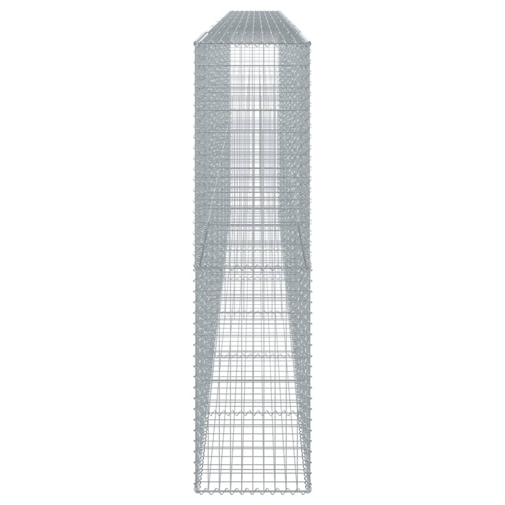 vidaXL Gabione mit Deckel 700x50x200 cm Verzinktes Eisen