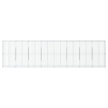 vidaXL Gabionenkorb avec couvercle 800x50x200 cm Fer galvanisé