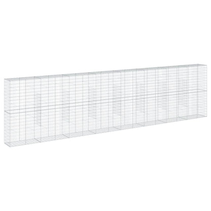 vidaXL Gabionenkorb avec couvercle 800x50x200 cm Fer galvanisé