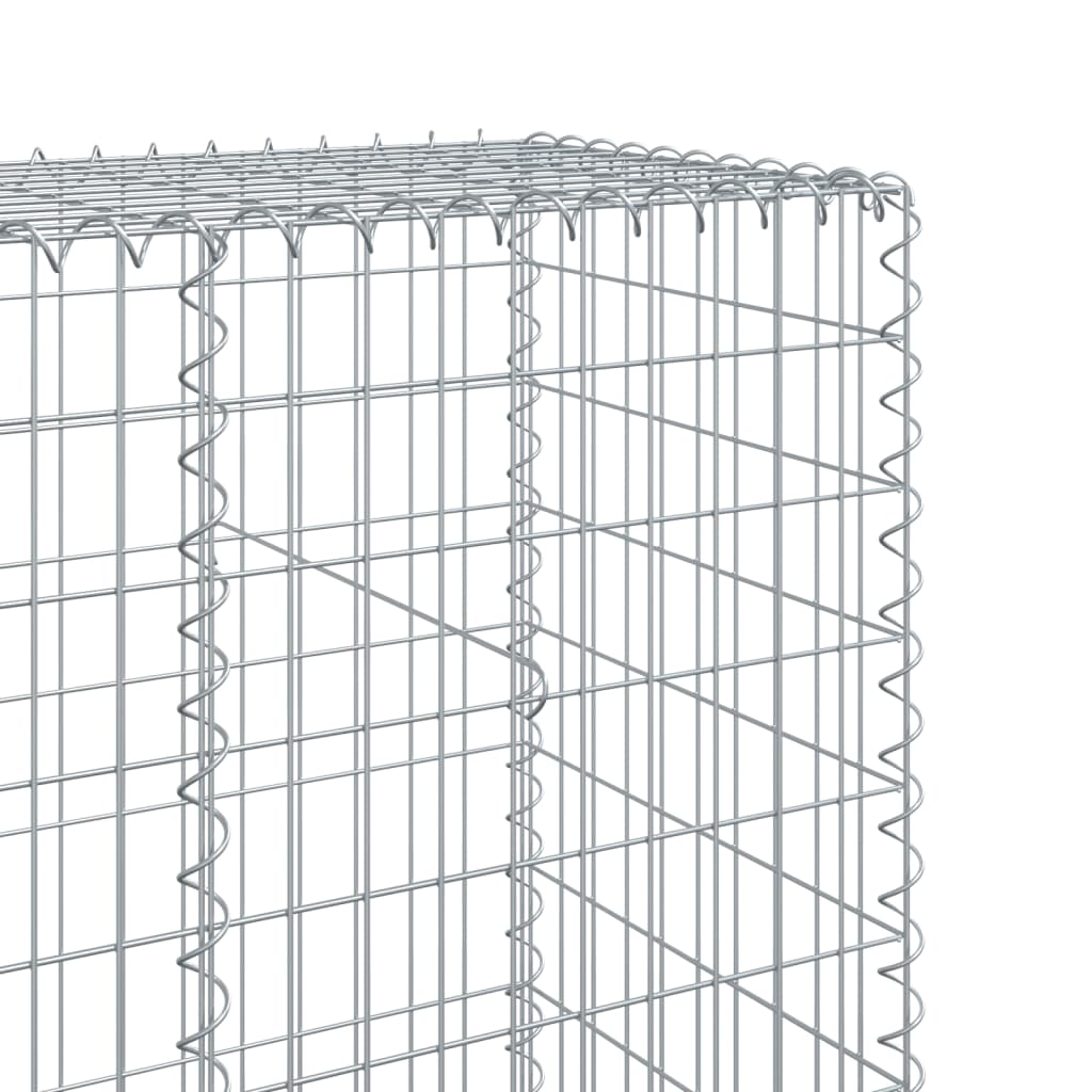 vidaXL Gabionenkorb avec couvercle 800x50x200 cm Fer galvanisé