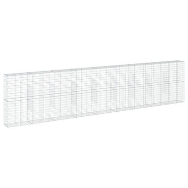 vidaXL Gabione mit Deckel 900x50x200 cm Verzinktes Eisen