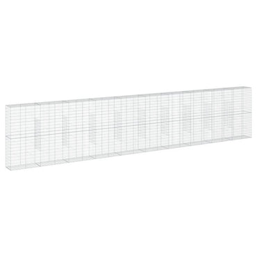 vidaXL Gabione mit Deckel 1000x50x200 cm Verzinktes Eisen