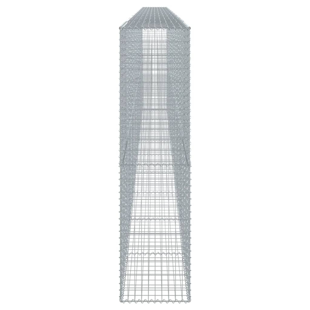 vidaXL Gabione mit Deckel 1000x50x200 cm Verzinktes Eisen