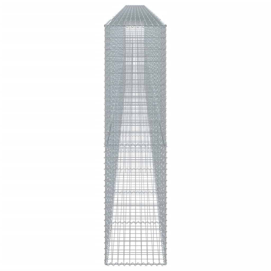 vidaXL Gabione mit Deckel 1200x50x200 cm Verzinktes Eisen