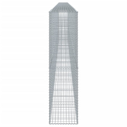 vidaXL Gabione mit Deckel 1200x50x200 cm Verzinktes Eisen