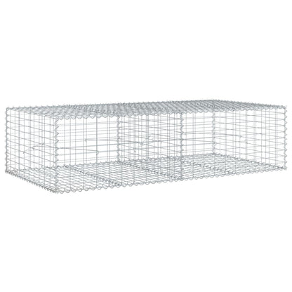 vidaXL Gabione mit Deckel 200x100x50 cm Verzinktes Eisen