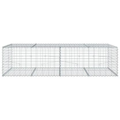 vidaXL Gabione mit Deckel 200x100x50 cm Verzinktes Eisen