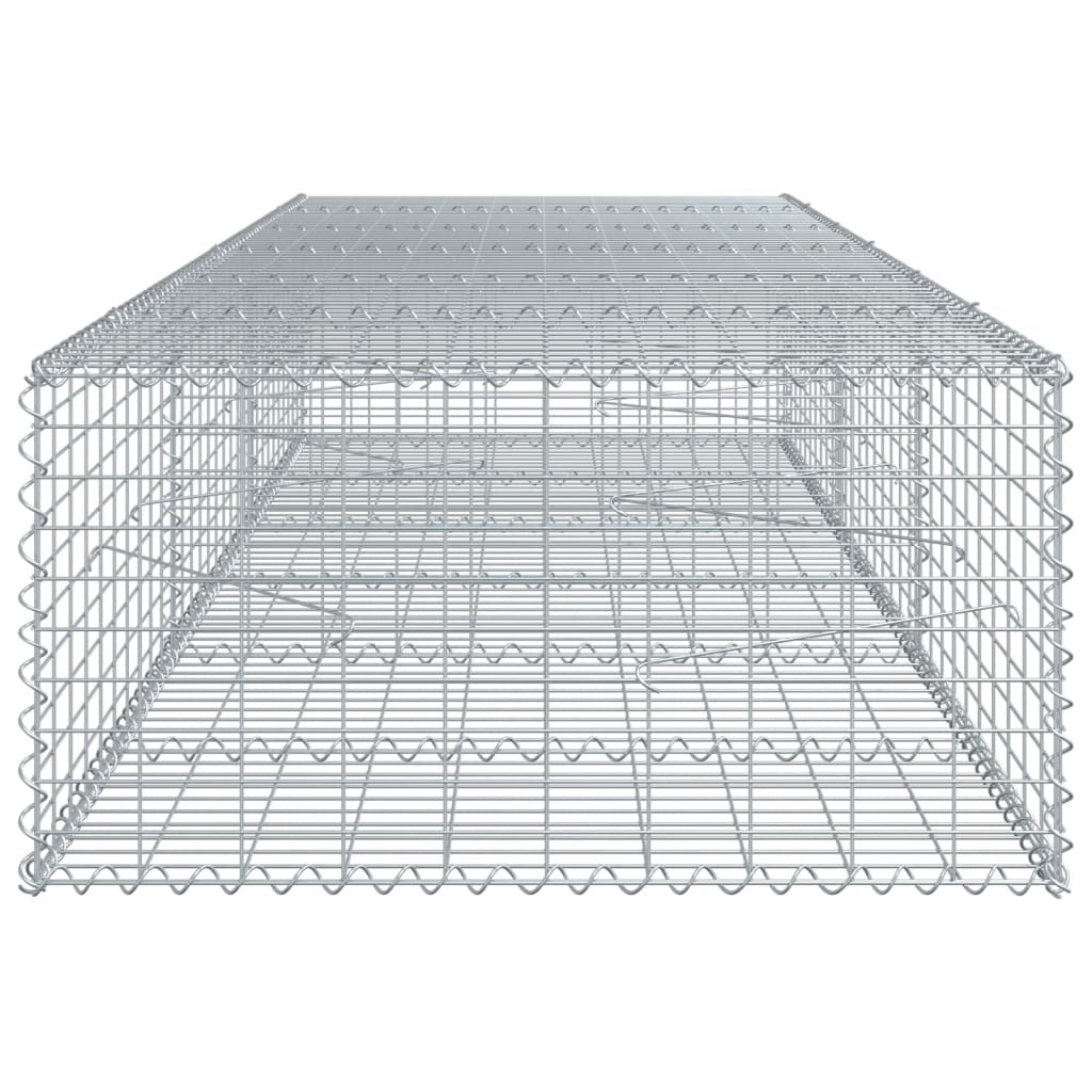 vidaXL Gabione mit Deckel 300x100x50 cm Verzinktes Eisen