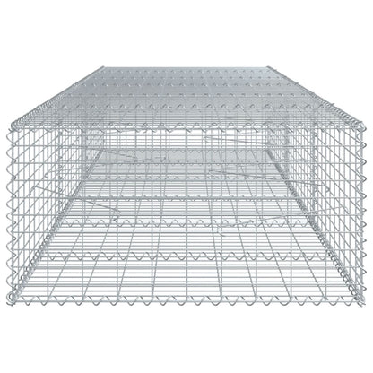 vidaXL Gabione mit Deckel 300x100x50 cm Verzinktes Eisen