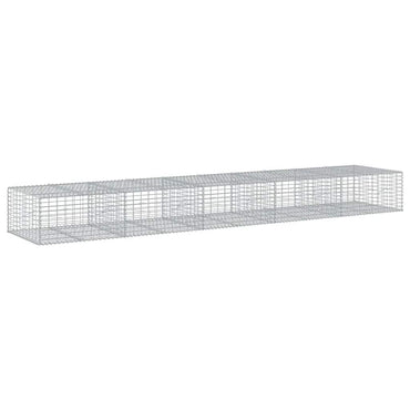 vidaXL Gabione mit Deckel 500x100x50 cm Verzinktes Eisen