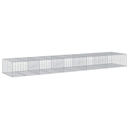 vidaXL Gabione mit Deckel 500x100x50 cm Verzinktes Eisen