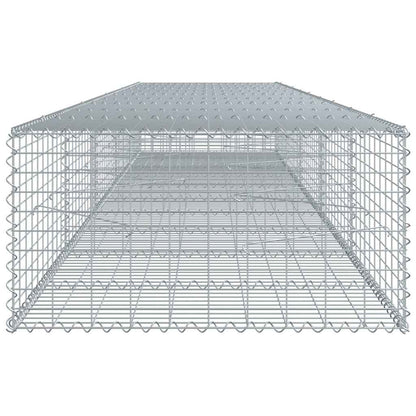 vidaXL Gabione mit Deckel 500x100x50 cm Verzinktes Eisen