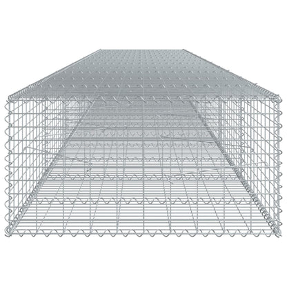 vidaXL Gabione mit Deckel 600x100x50 cm Verzinktes Eisen
