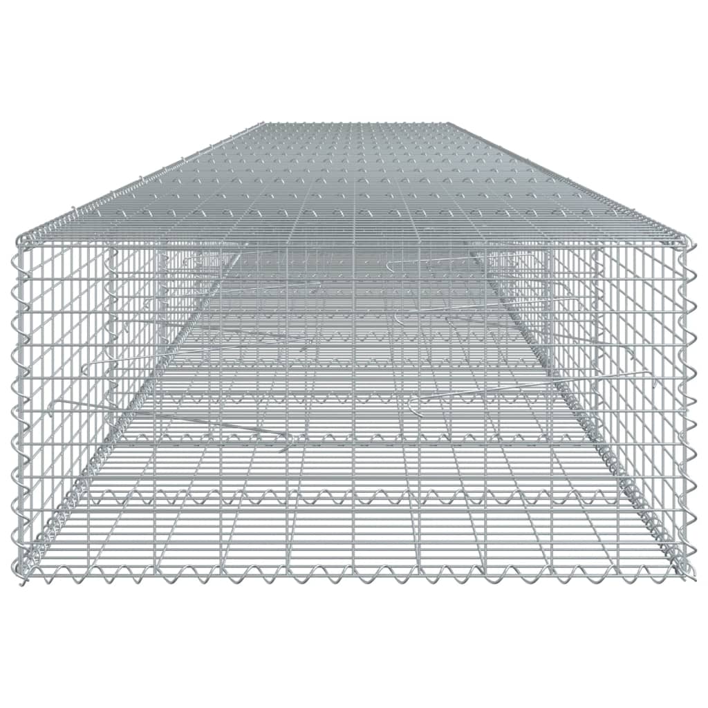 vidaXL Gabion avec couvercle 700x100x50 cm Fer galvanisé