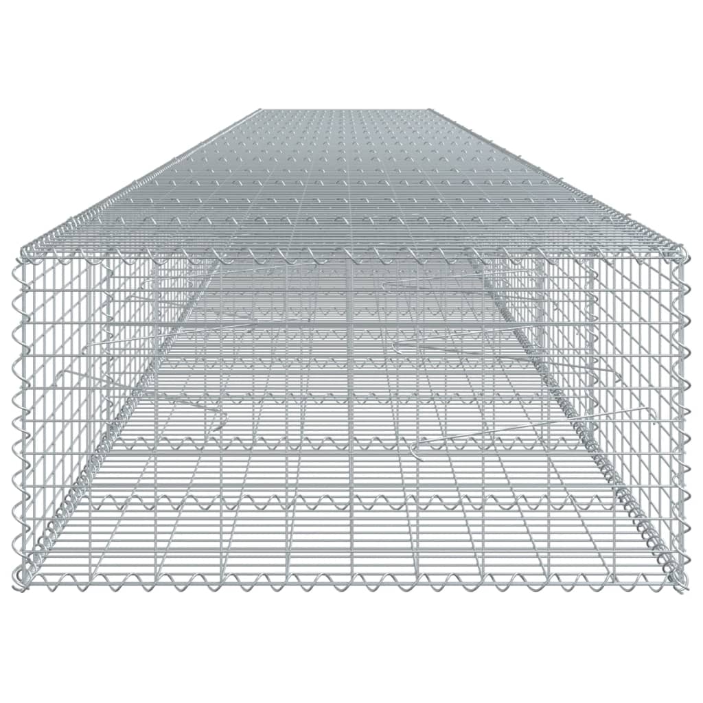 vidaXL Gabion avec couvercle 800x100x50 cm Fer galvanisé