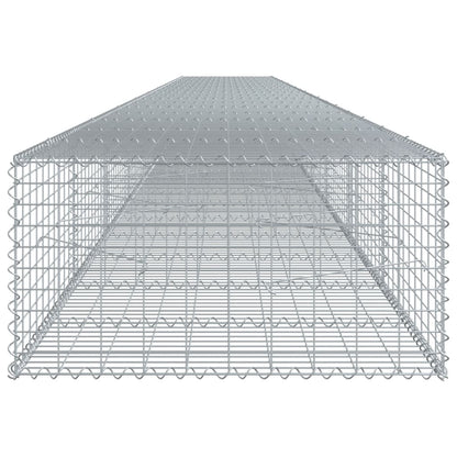 vidaXL Gabione mit Deckel 1000x100x50 cm Verzinktes Eisen