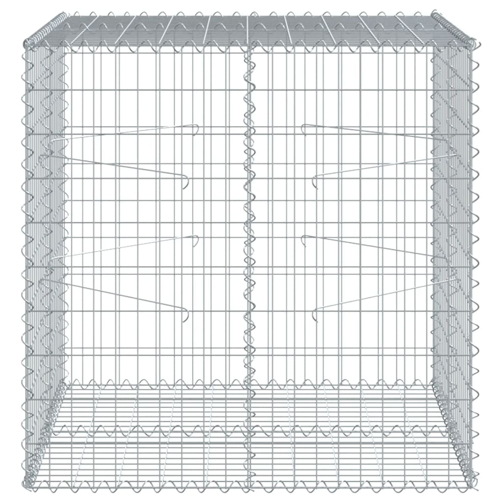 vidaXL Gabion avec couvercle 100x100x100 cm Fer galvanisé