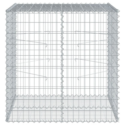 vidaXL Gabion avec couvercle 100x100x100 cm Fer galvanisé