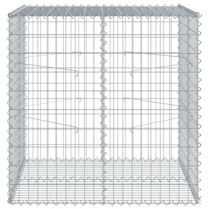 vidaXL Gabion avec couvercle 100x100x100 cm Fer galvanisé
