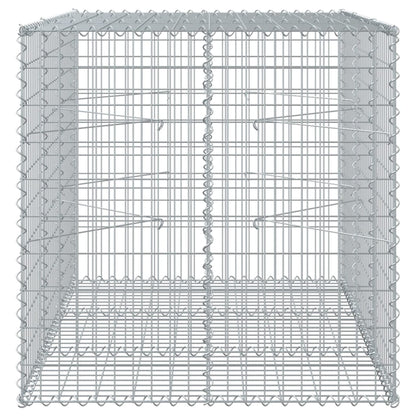 vidaXL Gabione mit Deckel 150x100x100 cm Verzinktes Eisen