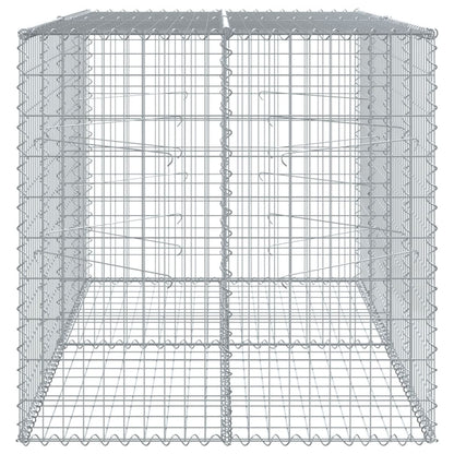 vidaXL Gabionenkorb mit Deckel 200x100x100 cm Eisen verzinkt
