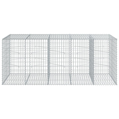 vidaXL Gabione mit Deckel 250x100x100 cm Verzinktes Eisen