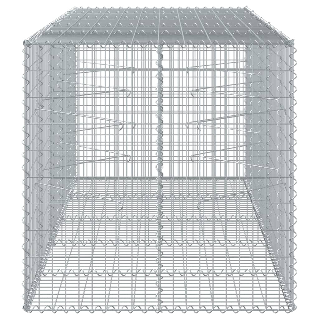 vidaXL Gabione mit Deckel 250x100x100 cm Verzinktes Eisen