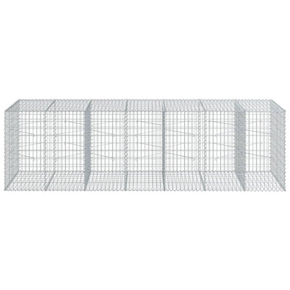 vidaXL Gabione mit Deckel 350x100x100 cm Verzinktes Eisen