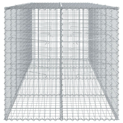 vidaXL Gabione mit Deckel 400x100x100 cm Verzinktes Eisen