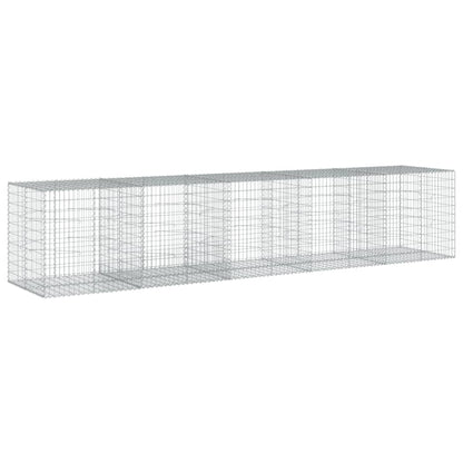 vidaXL Gabione mit Deckel 500x100x100 cm Verzinktes Eisen