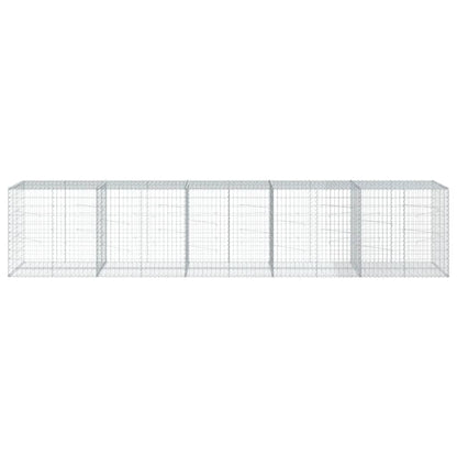 vidaXL Gabione mit Deckel 500x100x100 cm Verzinktes Eisen