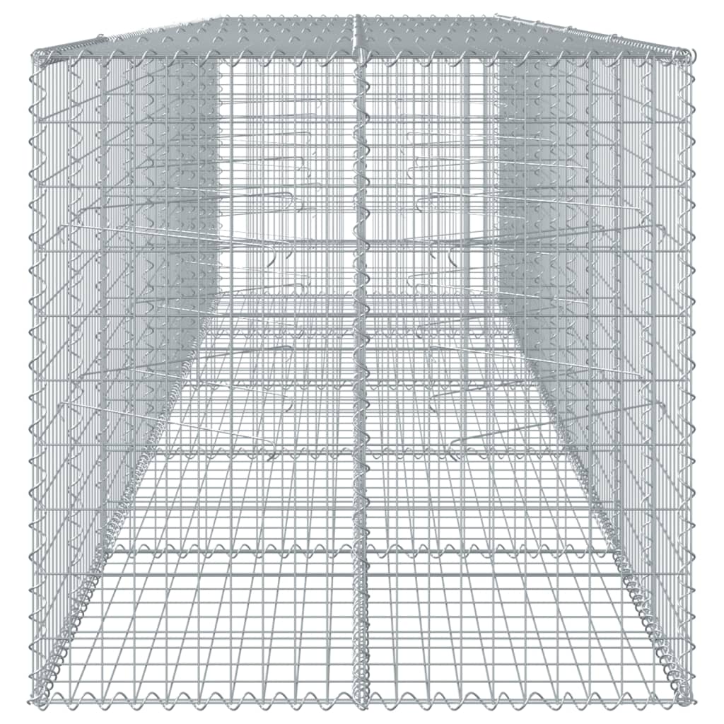 vidaXL Gabione mit Deckel 500x100x100 cm Verzinktes Eisen