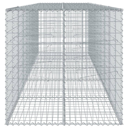 vidaXL Gabione mit Deckel 500x100x100 cm Verzinktes Eisen