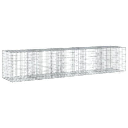 vidaXL Gabione mit Deckel 500x100x100 cm Verzinktes Eisen