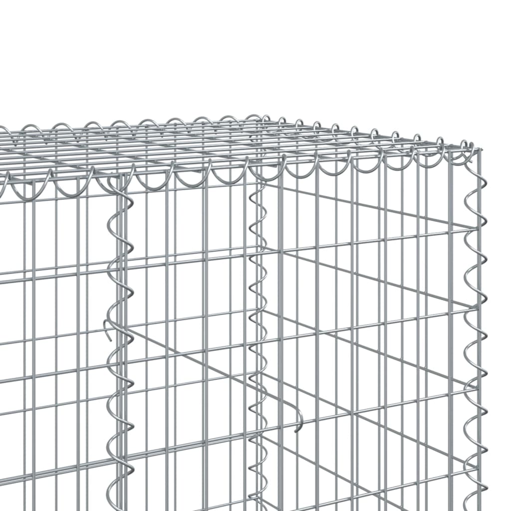 vidaXL Gabione mit Deckel 500x100x100 cm Verzinktes Eisen
