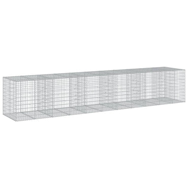 vidaXL Gabionenkorb mit Deckel 550x100x100 cm en fer galvanisé