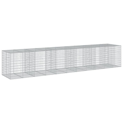 vidaXL Gabionenkorb mit Deckel 550x100x100 cm en fer galvanisé