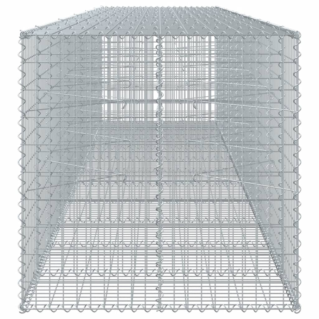 vidaXL Gabionenkorb mit Deckel 550x100x100 cm en fer galvanisé