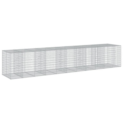 vidaXL Gabionenkorb mit Deckel 550x100x100 cm en fer galvanisé