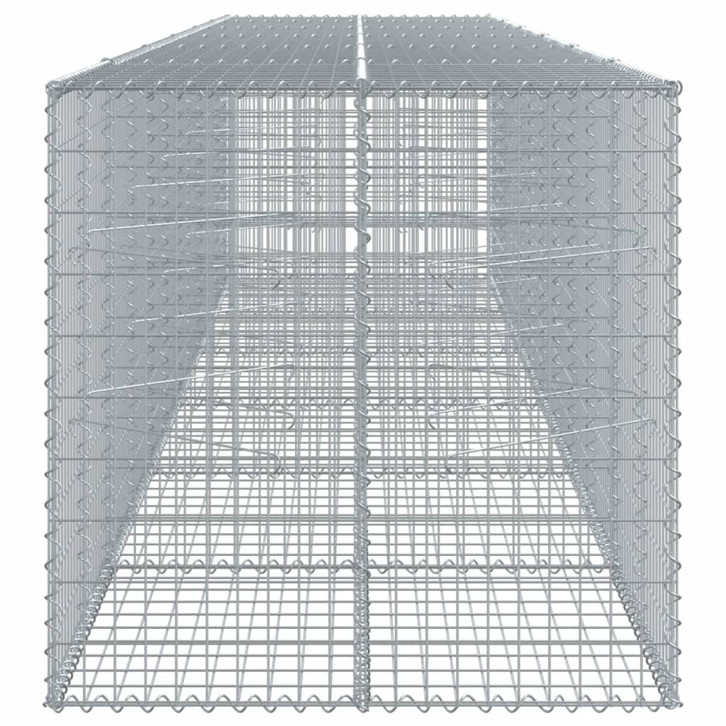 vidaXL Gabion avec couvercle 600x100x100 cm en fer galvanisé