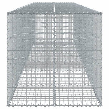 vidaXL Gabion avec couvercle 600x100x100 cm en fer galvanisé