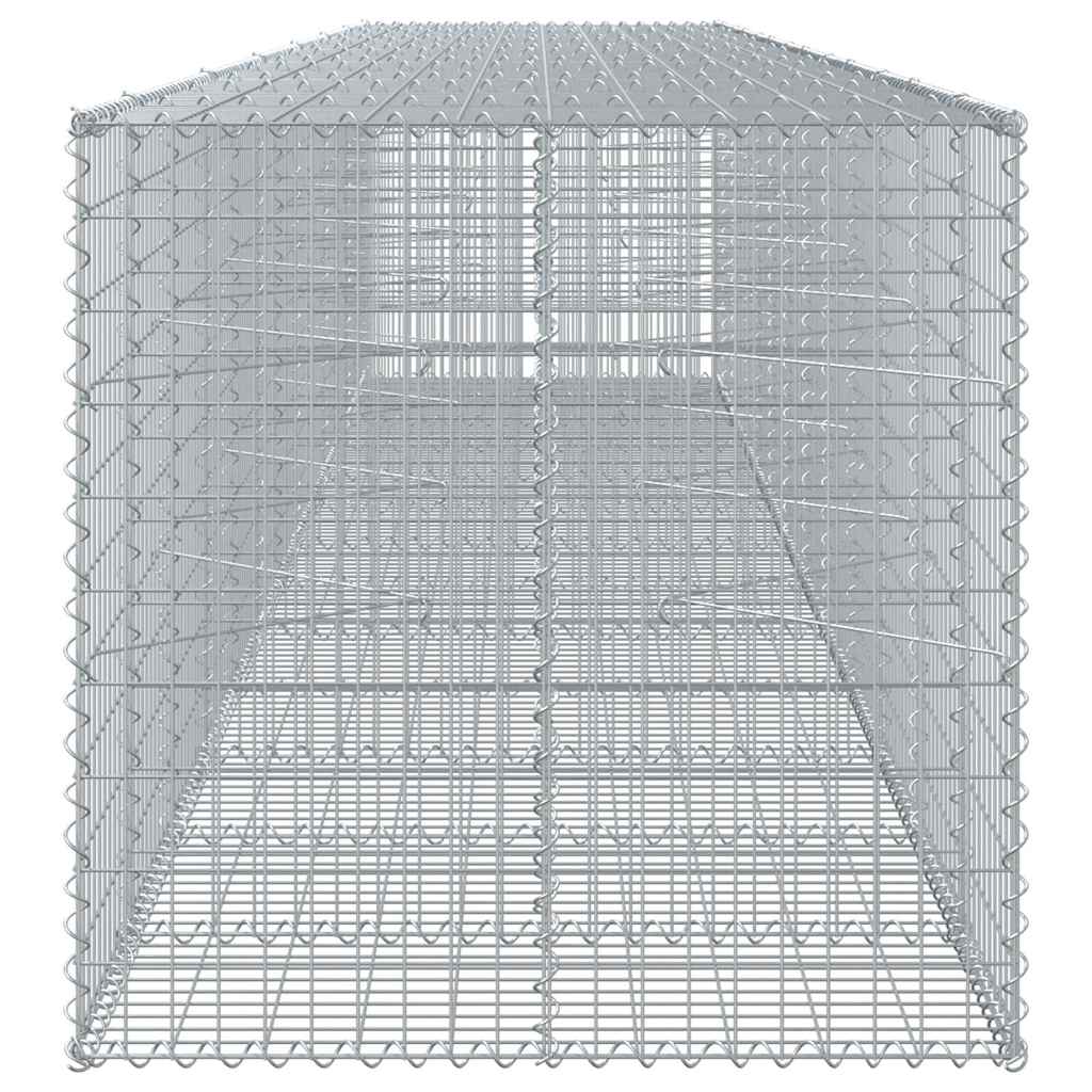 vidaXL Gabionenkorb mit Deckel 650x100x100 cm en fer galvanisé