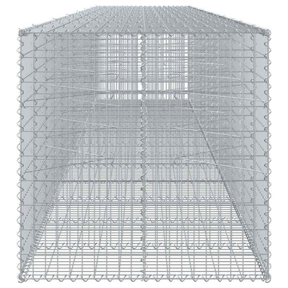 vidaXL Gabionenkorb mit Deckel 650x100x100 cm en fer galvanisé