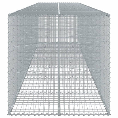 vidaXL Gabionenkorb mit Deckel 700x100x100 cm en acier galvanisé